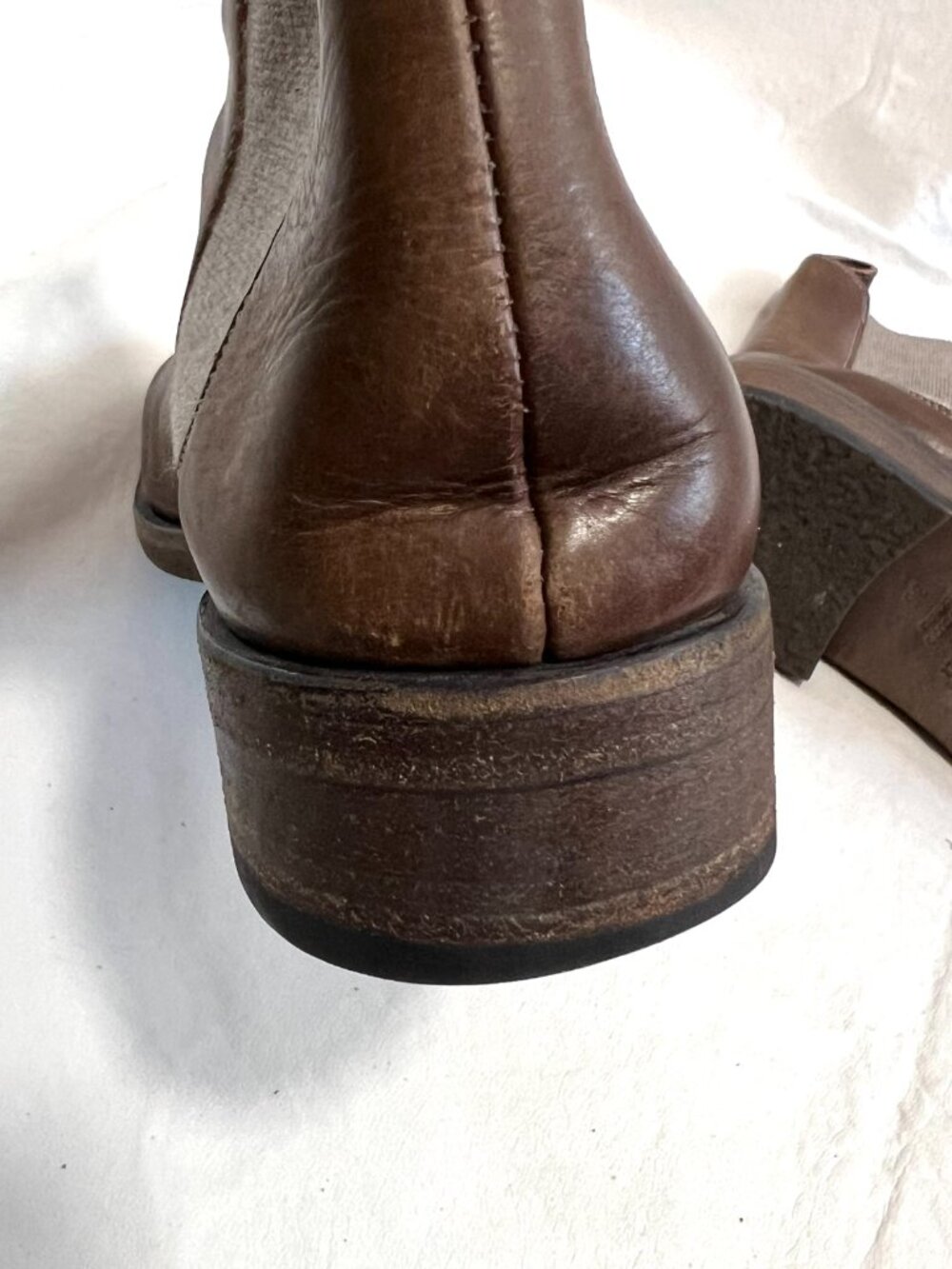 Brunello Cucinelli Chelsea Boots taupe brown leather IT 36 US 6 ankle booties - Picture 9 of 13